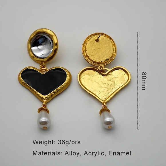 Zara Vintage Floral Green Stone Statement Tear Drop Long Dangle Earrings - Picture 12 of 13